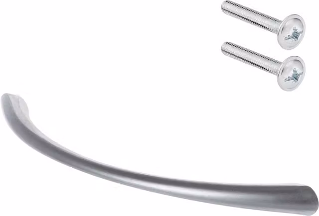 Tirador para muebles RiexTouch tipo barra en zinc color plata mate de 96 mm
