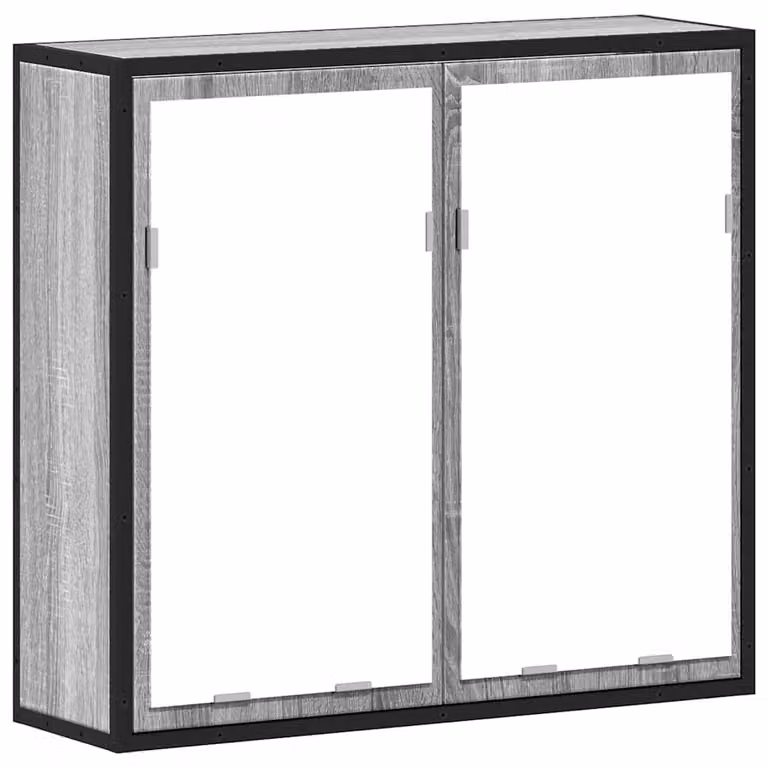 Armario de baño con espejo vidaXL en madera gris sonoma, An/P/Al: 65 x 20 x 60 cm