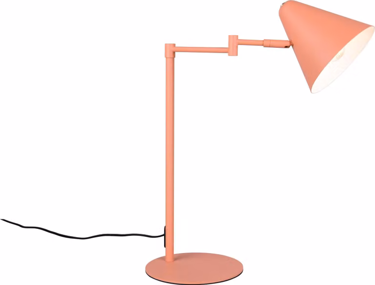 Lámpara de mesa TRIO Cosima en color melocotón y beige, modelo E14 con base de metal y diseño moderno, Diámetro: 15 cm