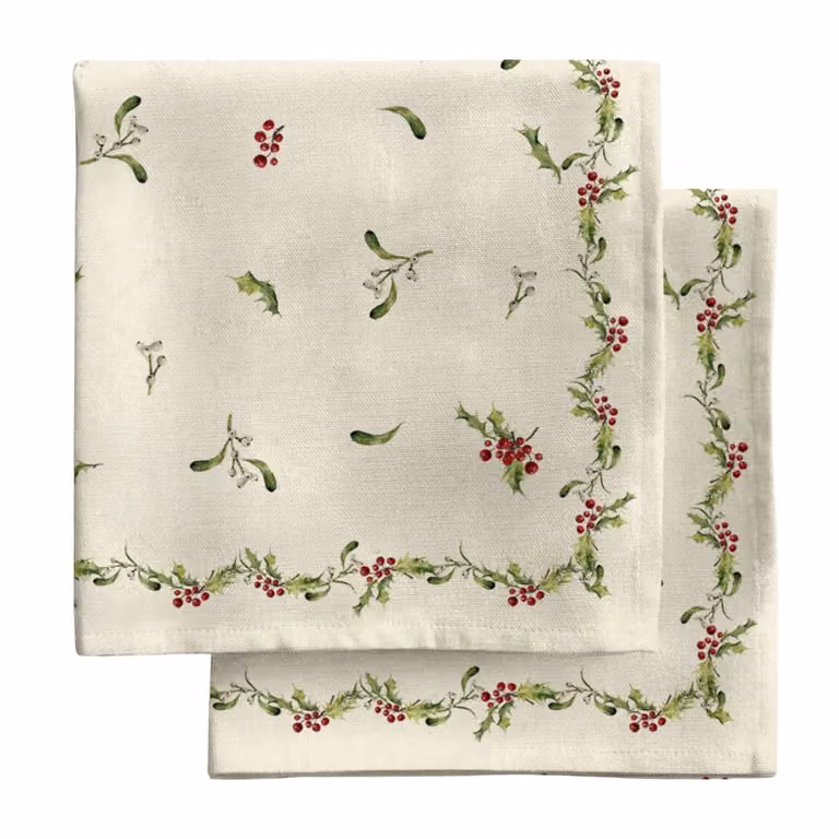 Pack de 2 servilletas de algodón Muare Home con diseño gráfico multicolor de 43 x 43 cm