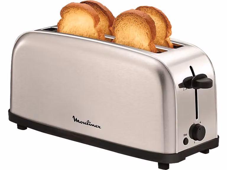Tostadora Moulinex Classic en acero inoxidable color silver de 1400 W con 2 ranuras