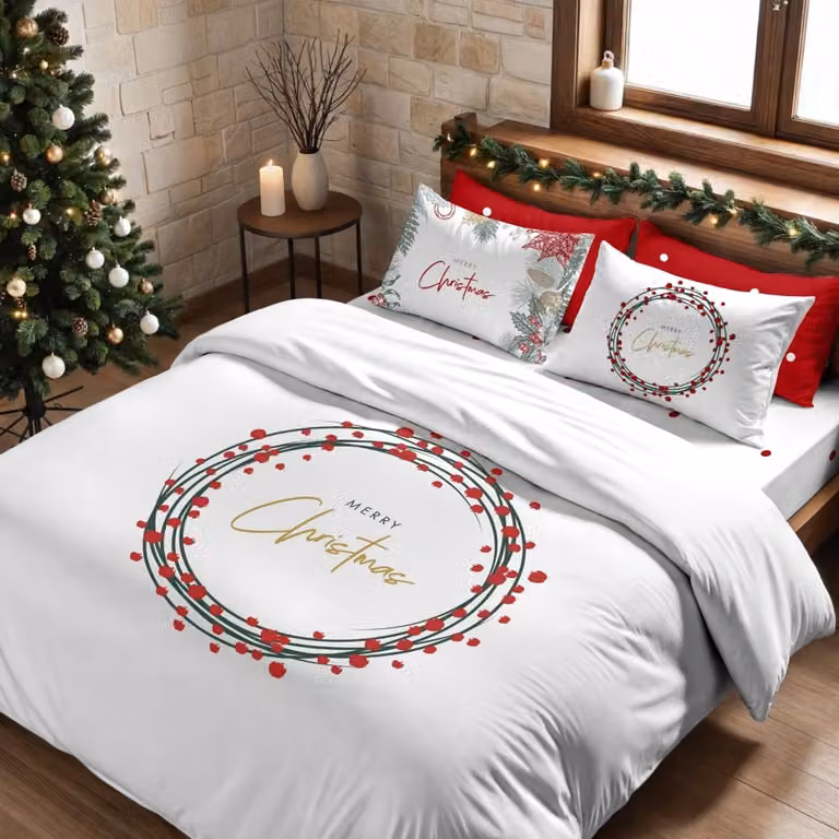 Funda nórdica de Navidad Decolores Home multicolor en poliéster, An/P/Al: 240 x 220 cm