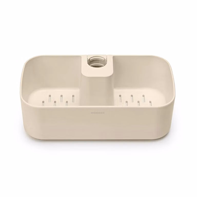 Cesta de ducha colgante Brabantia ReNew con drenaje, color beige