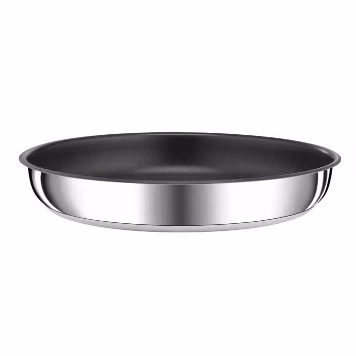 Sartén Tefal Ingenio Preference On de acero inoxidable con antiadherente y mango extraíble, color plata, Diámetro: 26 cm