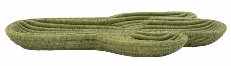 Bandeja cactus Seven Design de poliresina verde para mesa An/P/Al: 34 x 20 x 3 cm