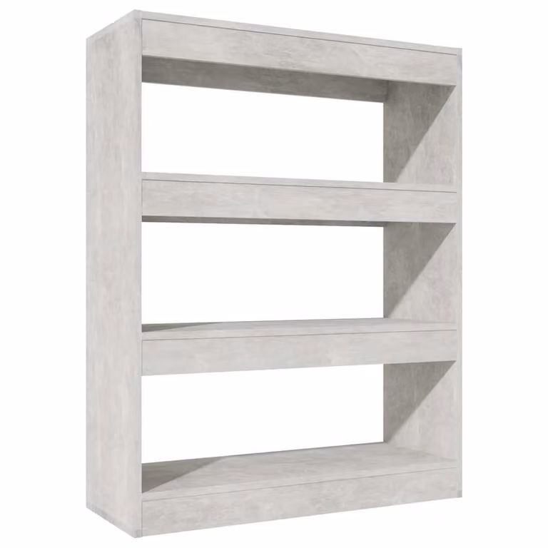 Estantería de madera contrachapada vidaXL en color gris hormigón, An/P/Al: 80 x 30 x 103 cm