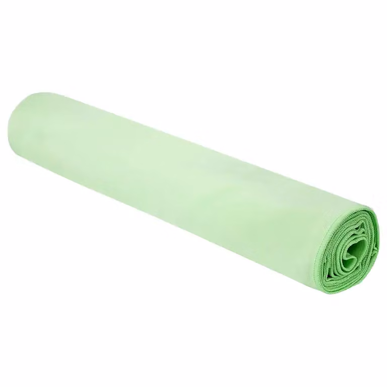 Pack de 2 toallas deportivas de microfibra vidaXL en color verde, de secado rápido, An/Al: 180 x 90 cm