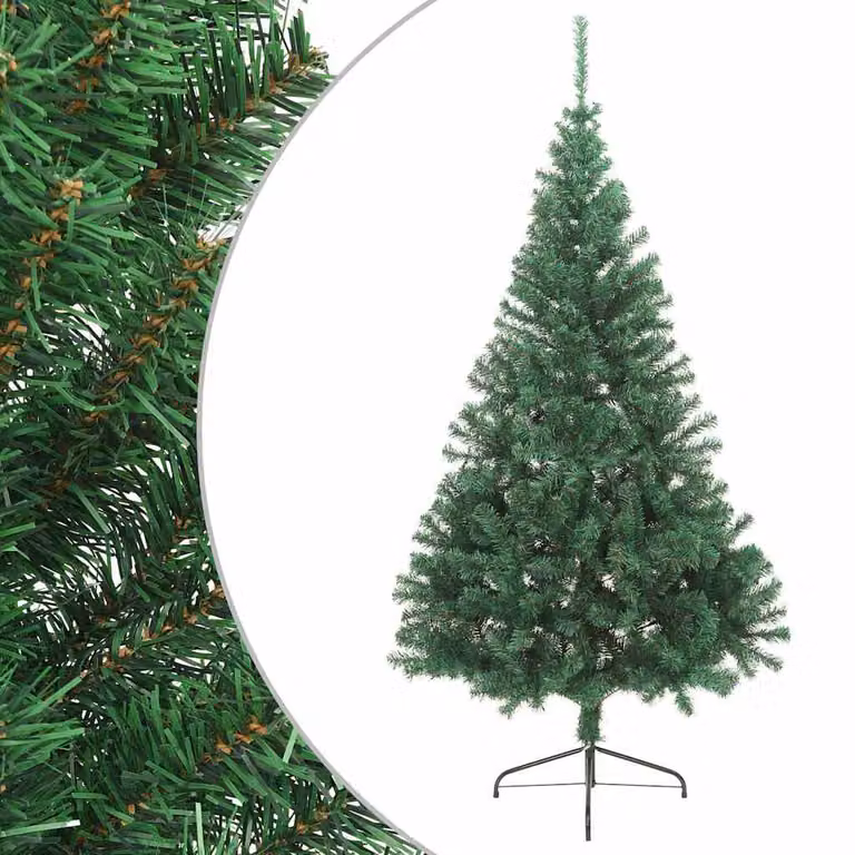 Árbol de Navidad artificial verde vidaXL con soporte de metal y PVC, Altura: 240 cm