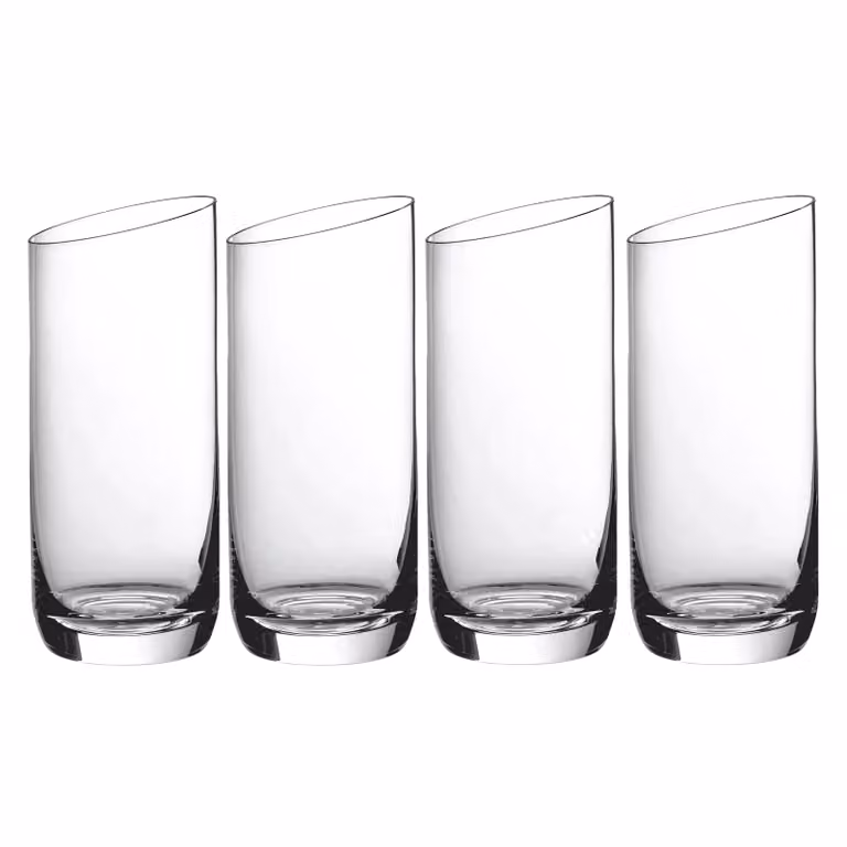 Juego de 4 vasos altos NewMoon de Villeroy & Boch en cristal transparente de 37 cl