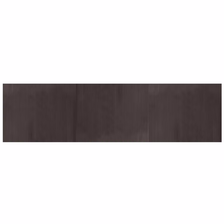 Alfombra rectangular de bambú vidaXL en marrón oscuro, antideslizante, An/P: 80 x 300 cm