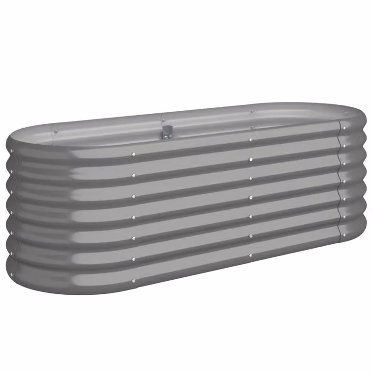 Jardinera arriate Syfax de acero galvanizado color gris An/P/Al: 114 x 40 x 36 cm