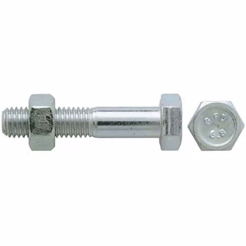 Tornillo hexagonal Unimet M10x70 DIN931/34 de acero galvanizado color plata/blanco