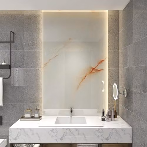 Conjunto de 16 paneles decorativos de revestimiento de pared Bladel de neu.haus en PVC color Jade Marble, resistente a la humedad, An: 60 cm, Al: 120 cm, Grosor: 3 mm