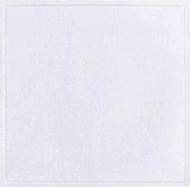 Servilleta de lino Portofino con diseño floral de Le Jacquard Français en color blanco