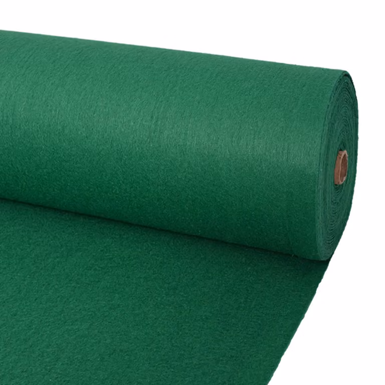 Alfombra lisa moderna vidaXL de color verde para pasillo, An/Al: 1 x 12 m