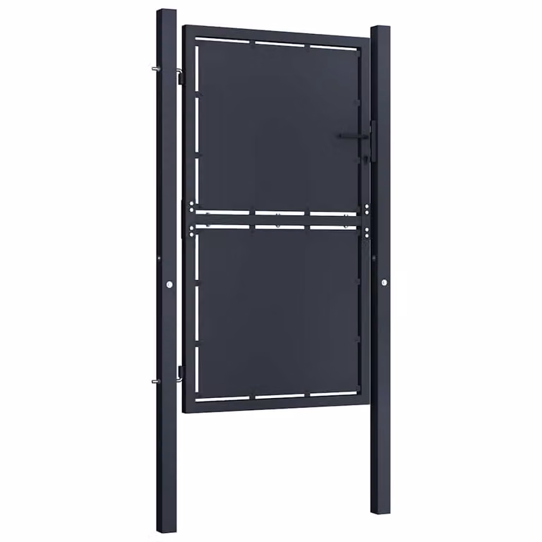 Puerta de jardín de acero vidaXL color antracita An/Al: 100 x 150 cm