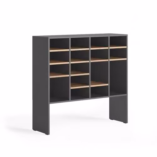 Vicco armario para zapatos Hermia, Antracita y Roble Dorado, An: 104.2 cm, Al: 99 cm