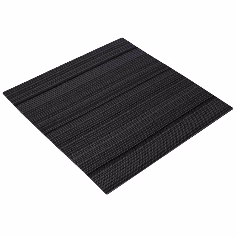 Set de 20 azulejos de alfombra vidaXL con diseño de rayas modernas en gris claro, fabricados en polipropileno con pelo en bucle, An/P: 50 x 50 cm