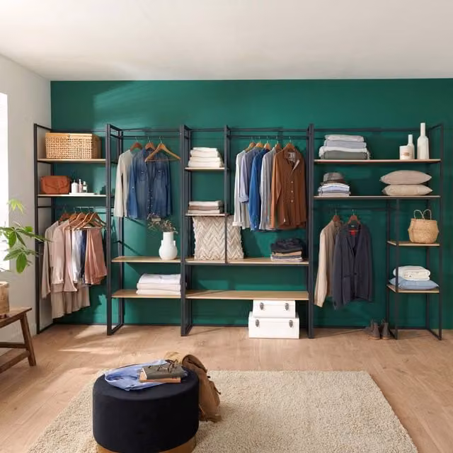 Conjunto de 4 percheros modernos Mob-In de madera y metal para recibidor