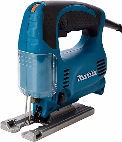 Sierra caladora Makita 4329 de 450 W en color negro y azul