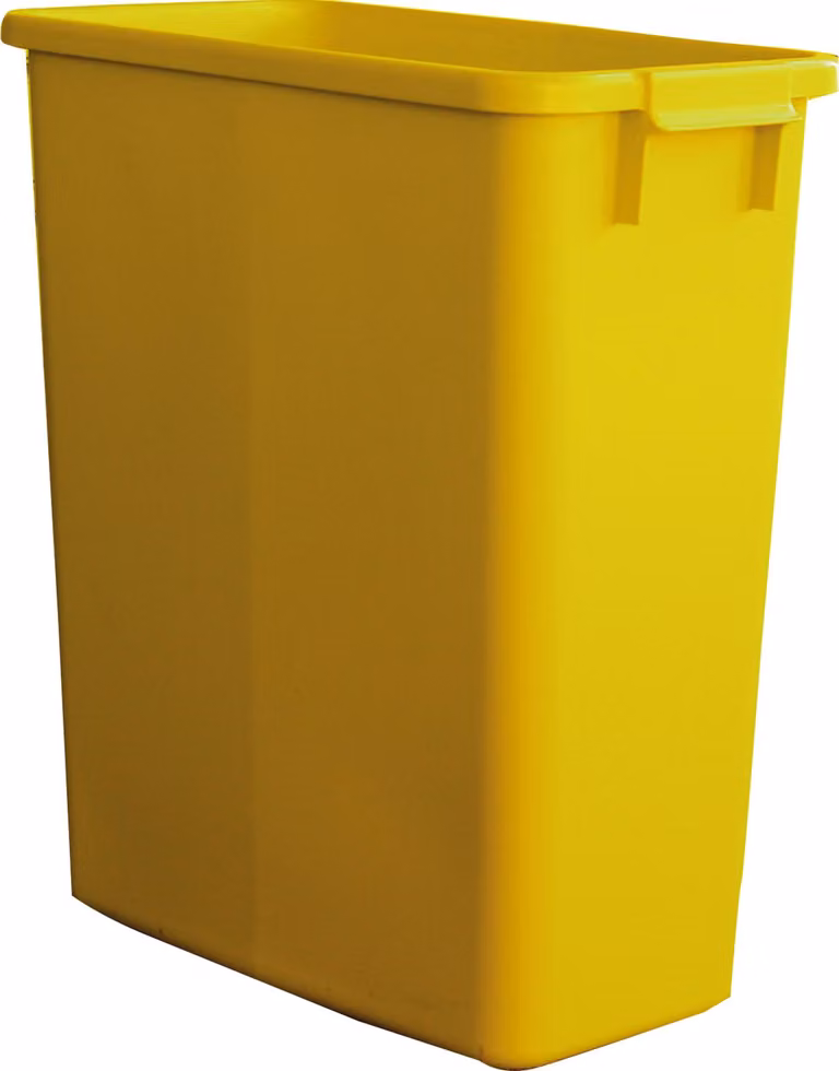 Contenedor multiusos rectangular apilable Graf de 60 L en color amarillo