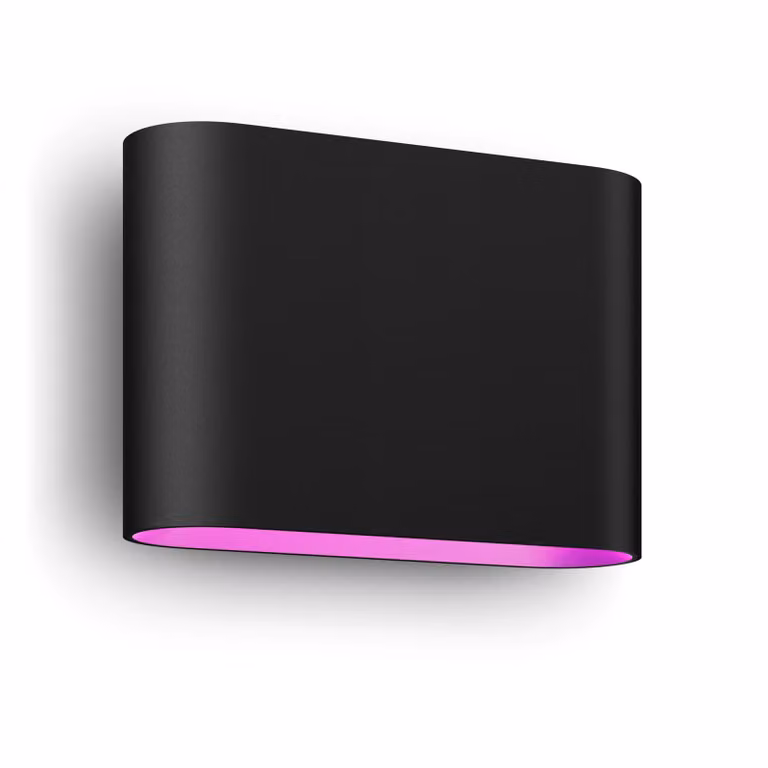 Aplique de pared Philips Hue Dymera White & Color Ambiance LED multicolor negro para interior y exterior IP44