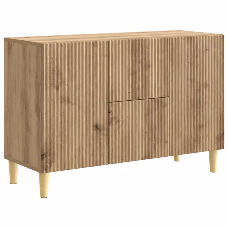 Aparador moderno vidaXL en color roble marrón de madera de ingeniería, An: 89 cm, P: 34,5 cm, Al: 60 cm
