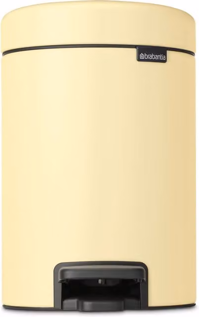 Papelera de pedal Brabantia Newicon de plástico color amarillo con capacidad de 3 l y sistema soft close