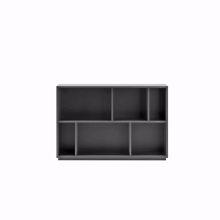 Estantería librería Herdasa de diseño moderno en MDF color gris mate An/P/Al: 80 x 32 x 119 cm
