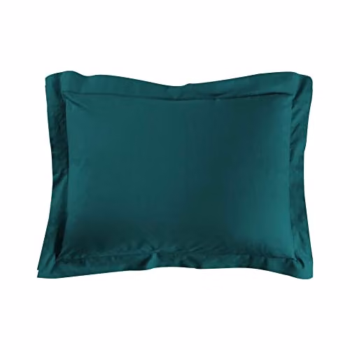 Funda de almohada Lina Emeralde de algodón color verde, 50 x 70 cm