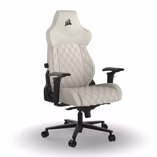Silla gaming Corsair en color blanco con tejido transpirable y estructura de metal