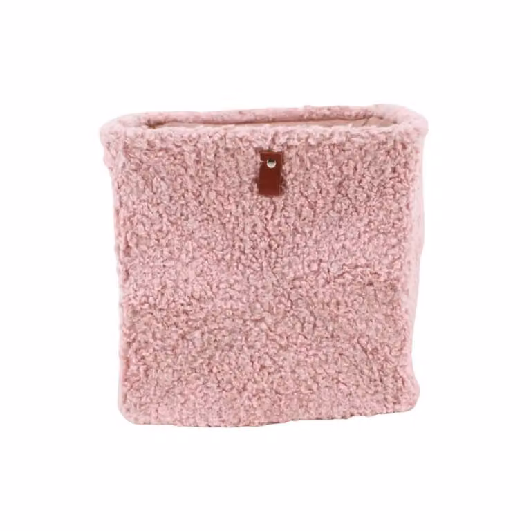 Cubos de almacenamiento de tejido abierto Ornami en beige o rosa, An/P/Al: 31 x 31 x 31 cm