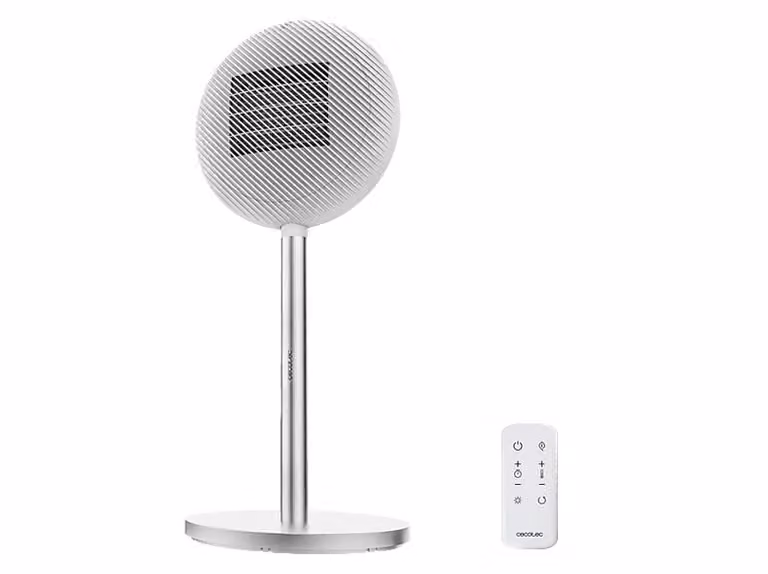 Calefactor cerámico Cecotec ReadyWarm 2100 Sun de 2000W con mando a distancia, termostato y protección contra sobrecalentamiento, color blanco