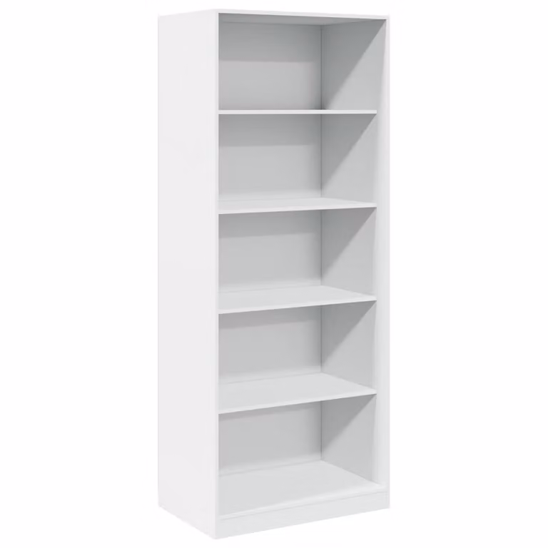 Armario de madera de ingeniería vidaXL en color blanco con estantes internos, An: 80 cm, P: 50 cm, Al: 200 cm