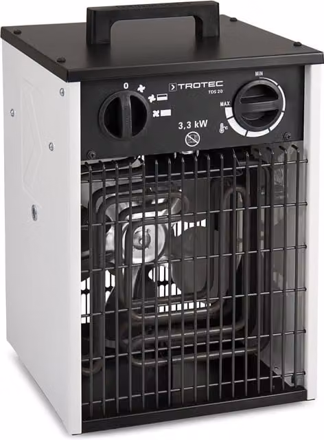 Calefactor eléctrico de pie Trotec TDS 20 blanco con termostato y estructura metálica