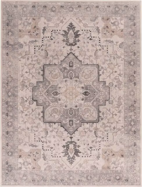 Alfombra lavable Sami beige de estilo oriental y clásico, An/P: 200 x 280 cm