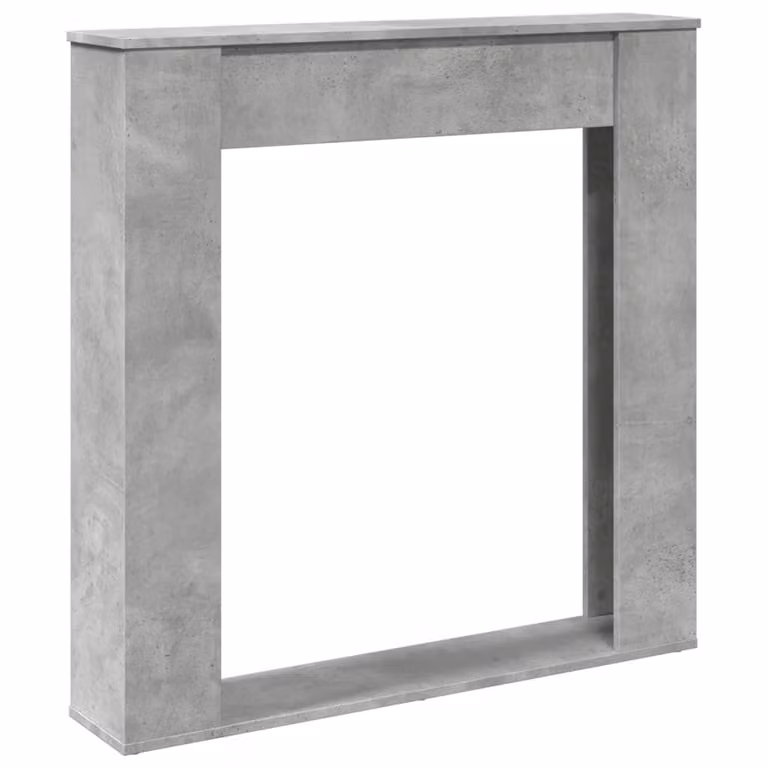 Borde de chimenea vidaXL de madera y hormigón en color gris, An/P/Al: 100 x 20 x 100 cm