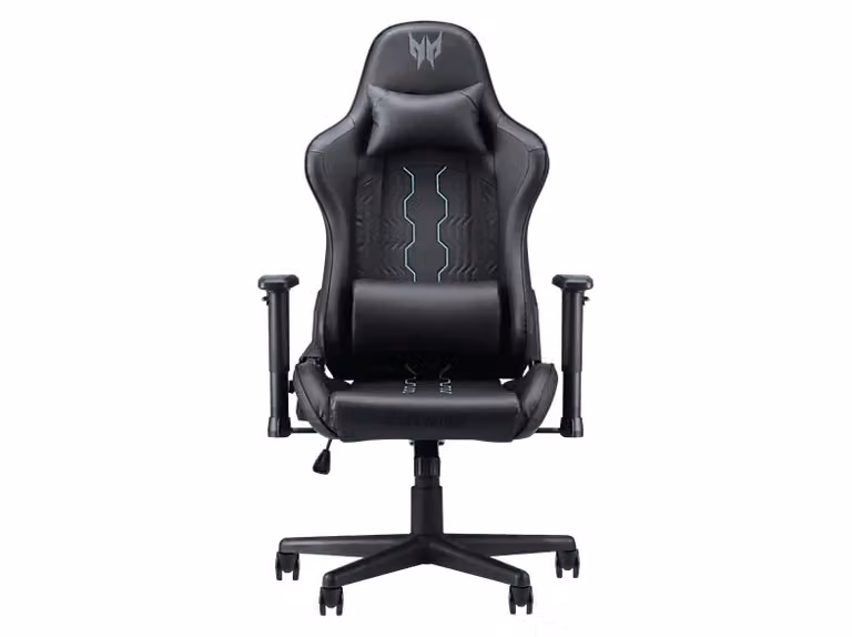 Silla gaming Acer Predator Rift GO 331 negra con reposacabezas, ajustable y giratoria, con soporte para hasta 120 kg