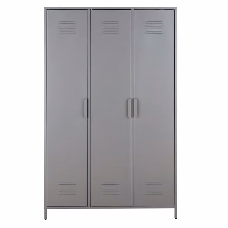 Armario infantil de metal gris con 3 puertas batientes de Maisons du Monde