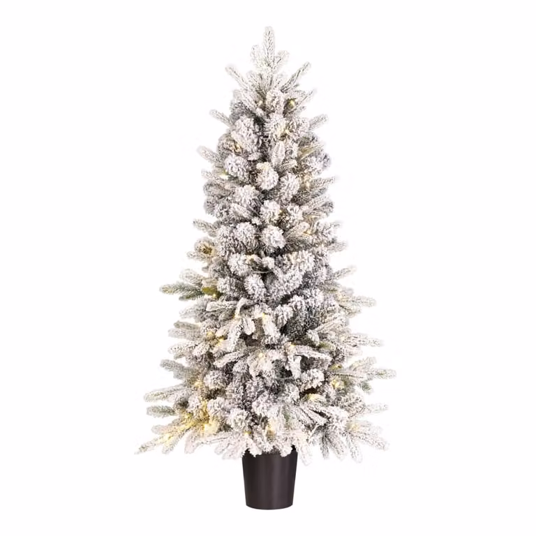 Árbol de Navidad artificial de sobremesa Black Box Trees con luces LED blanco cálido, Altura: 120 cm