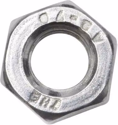Pack de 50 tuercas hexagonales SWG de acero galvanizado DIN 934 M10 de color plata