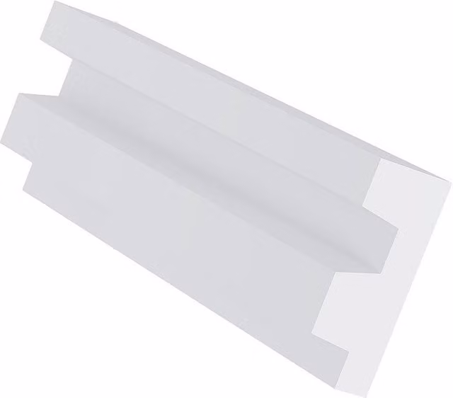 Juego de 3 zócalos de poliestireno Ardeo para canalización de cables, color blanco, Ancho: 290 cm, Altura: 5 cm
