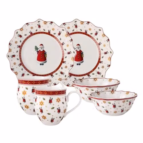 Set de desayuno para 2 personas Villeroy & Boch Toy's Delight de porcelana multicolor, 6 piezas