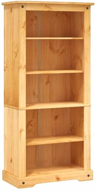 vidaXL Estantería Corona Range de 5 niveles en pino mexicano color marrón An/P/Al: 80 x 40 x 170 cm