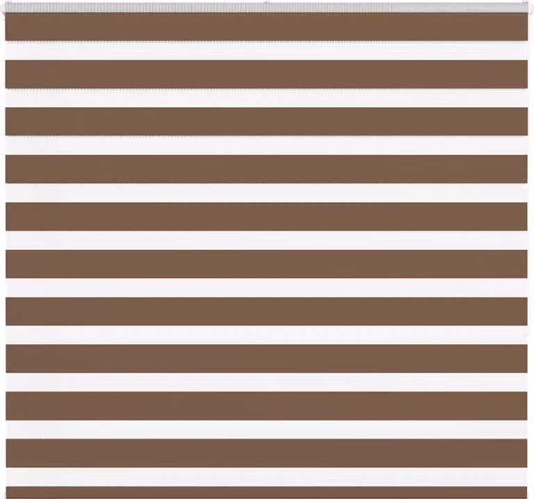 Estor cebra Syfax de poliéster con diseño de rayas y animales en color marrón, An/Al: 160,9 x 150 cm