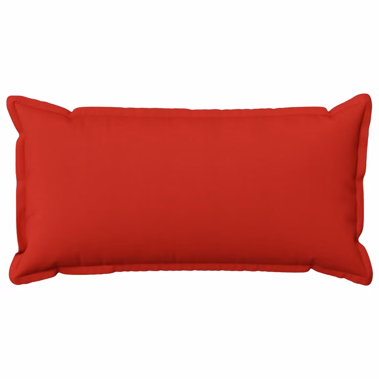 Set de 12 fundas de almohada vidaXL HOUTEN en color rojo, lino sintético, An/An/Al: 40 x 80 cm
