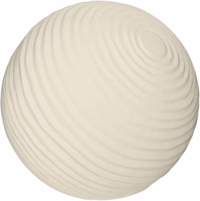 Objeto decorativo de exterior Bili Bola de Atmosphera en color blanco, forma redonda y acabado de cerámica y piedra, Diámetro: 42 cm