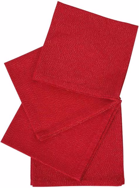 Juego de 4 servilletas de algodón Lyeka rojas de Atmosphera