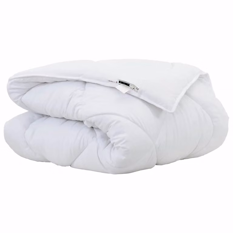 Edredón de invierno vidaXL de microfibra blanca para adultos An/P/Al: 220 x 155 x 5 cm