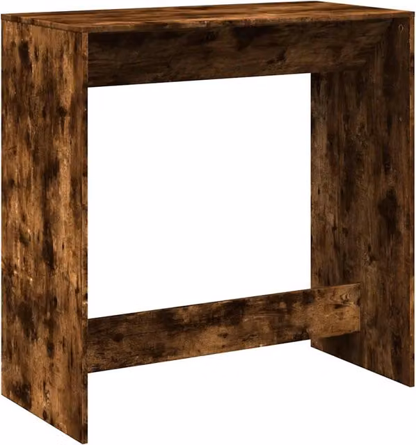 Mesa alta de bar Syfax de madera en color roble marrón, diseño industrial rectangular, An/P/Al: 102 x 50 x 103,5 cm